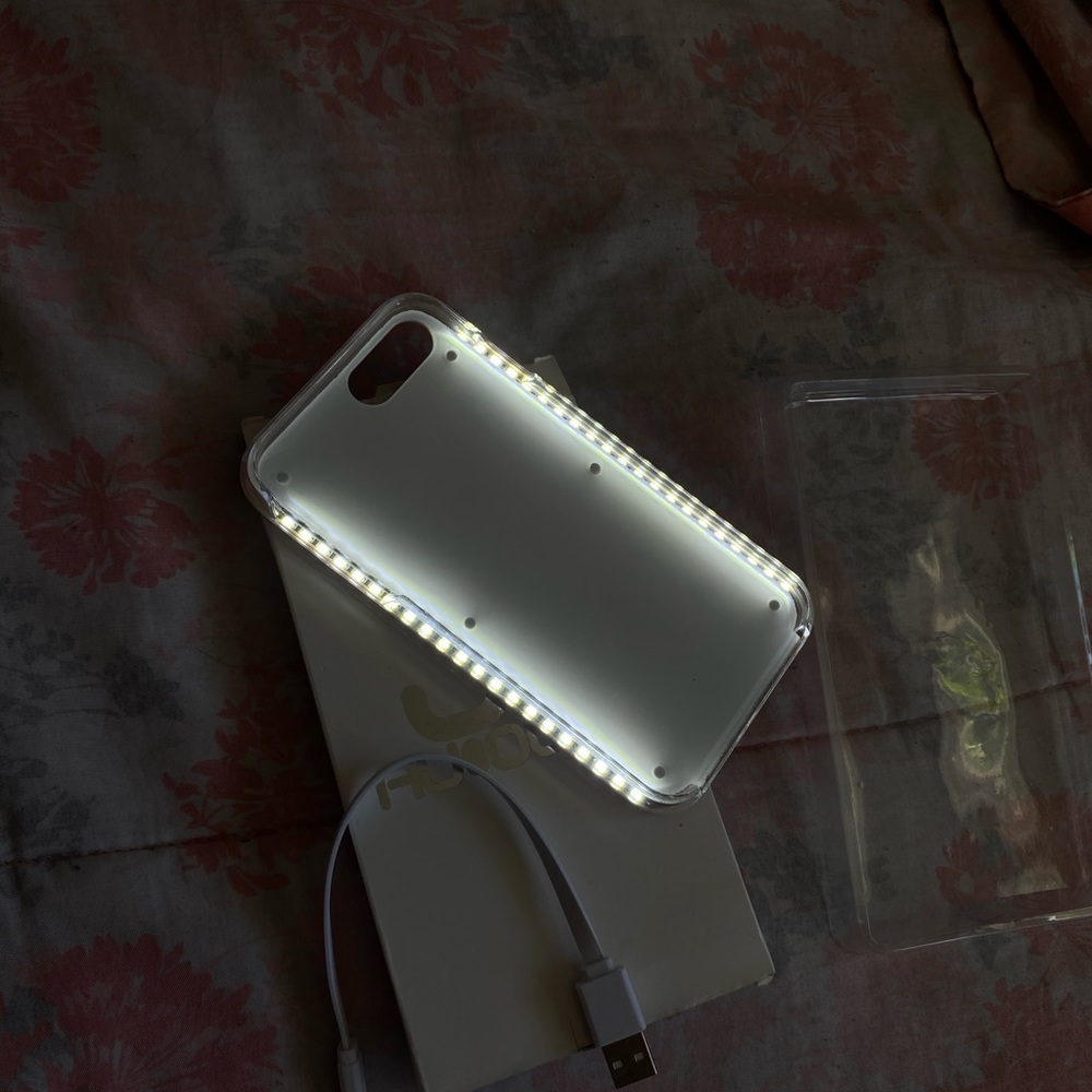 iPhone 8+ LED light phone case